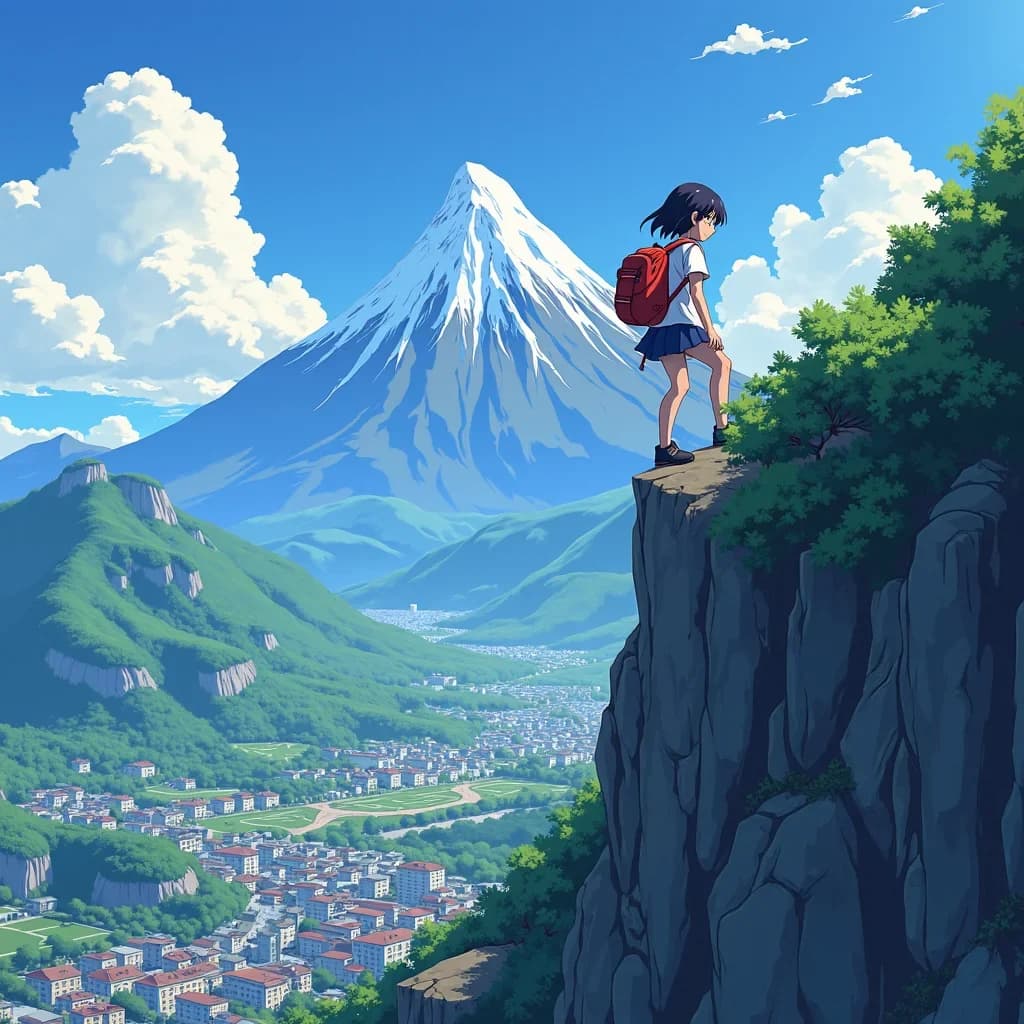 Anime Mountain Climb