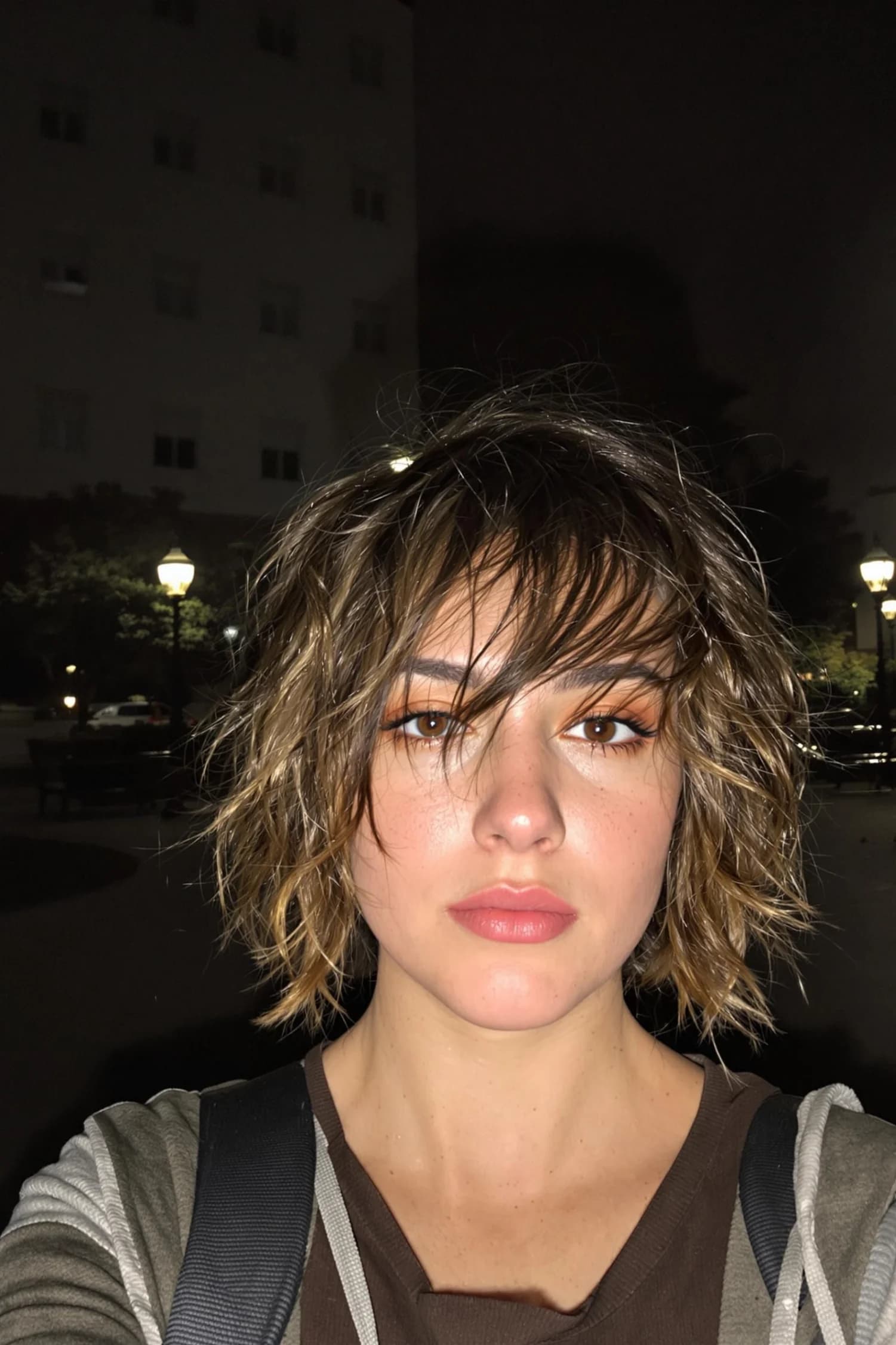Messy Night Selfie in Paris