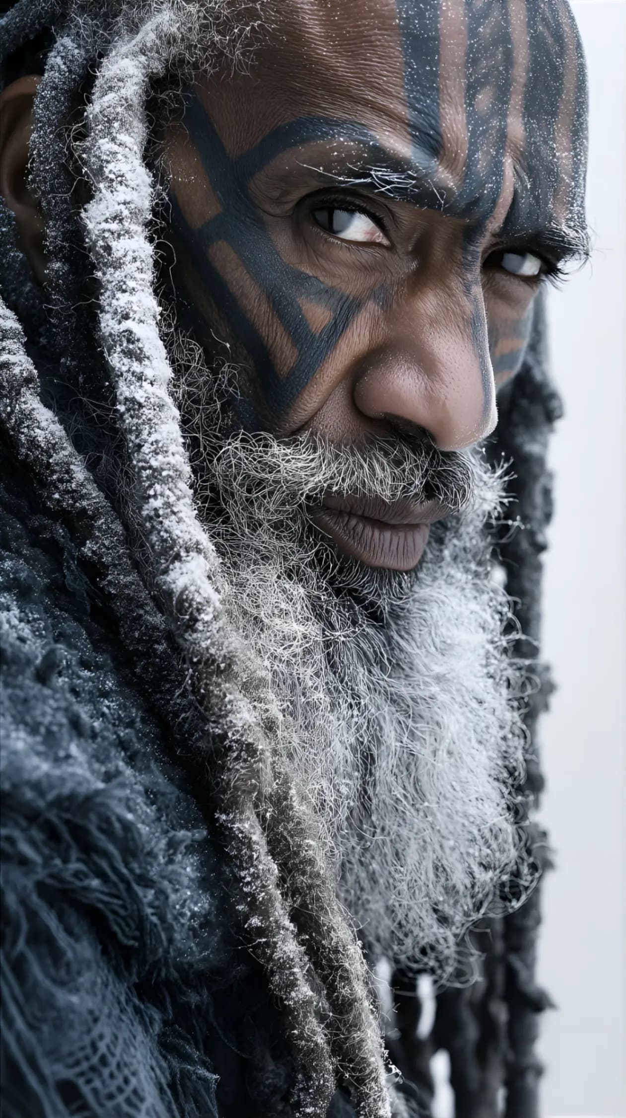 Frosted Tribal Elder Portrait