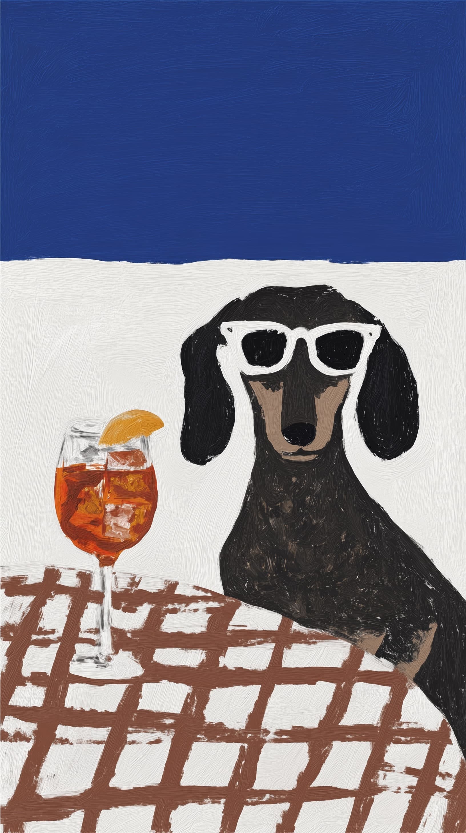 Dachshund at Summer Café