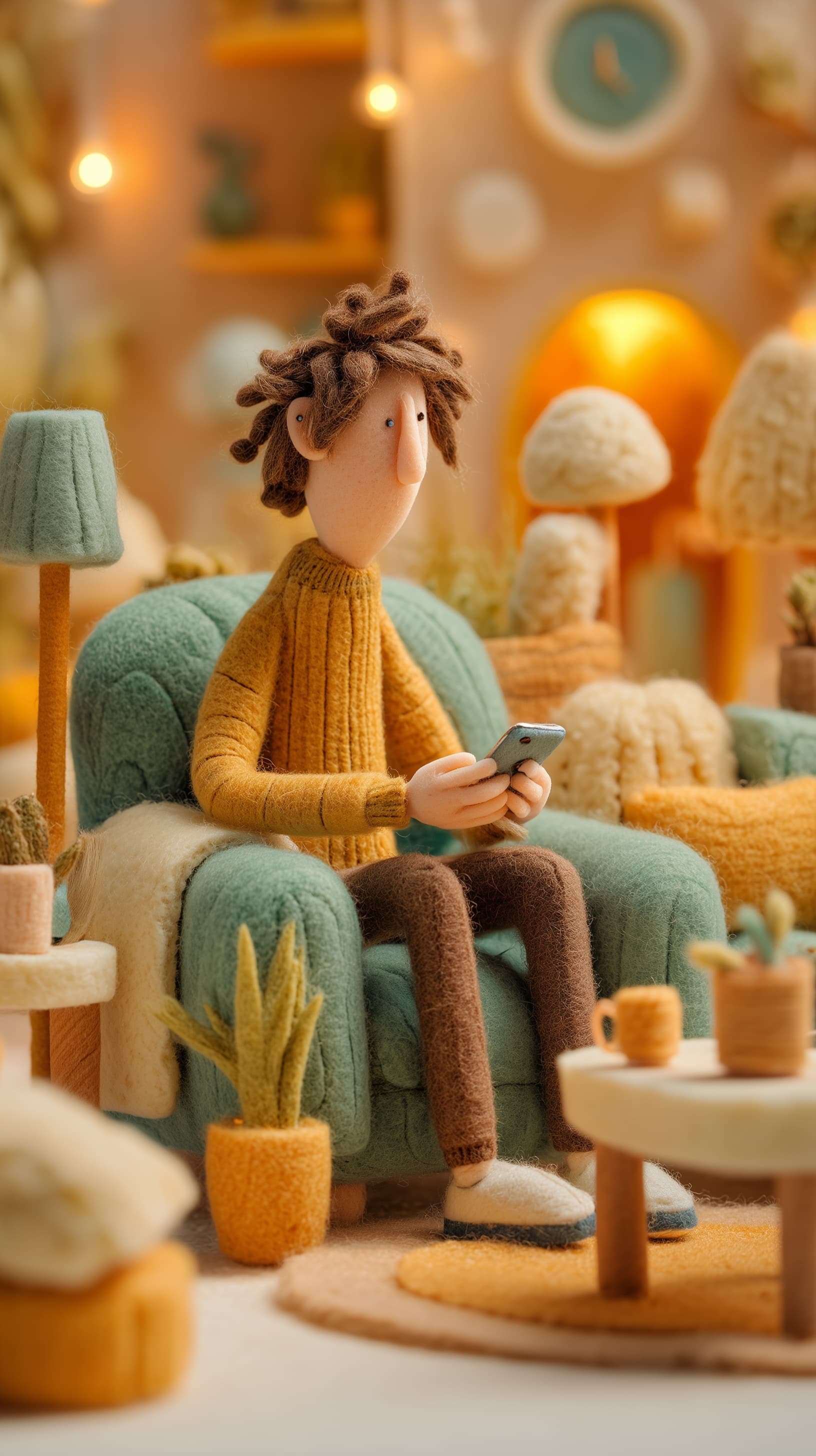 Stop-Motion Living Room Scene
