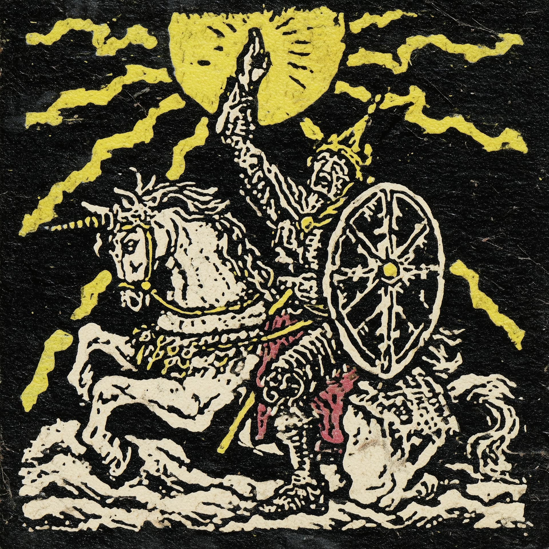 Vintage Fantasy Warrior Scene