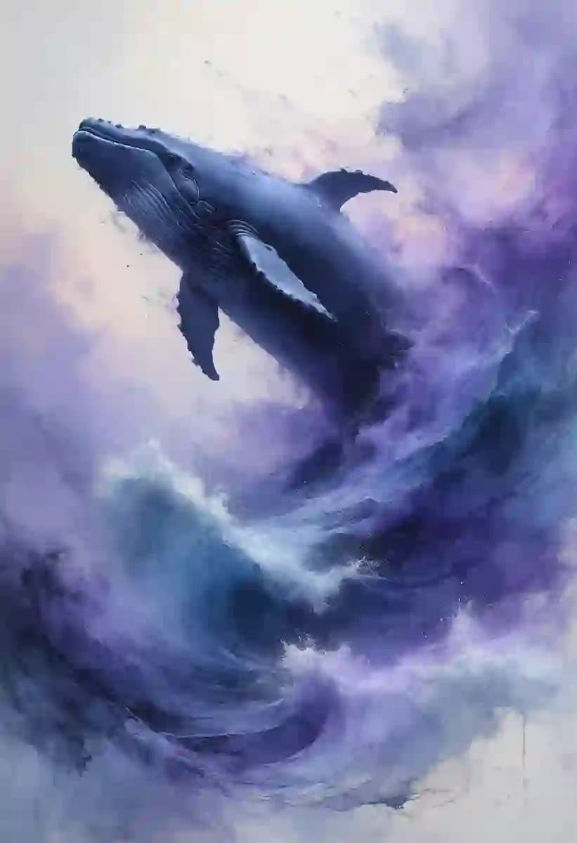 Obsidian Whale Vector Illustration