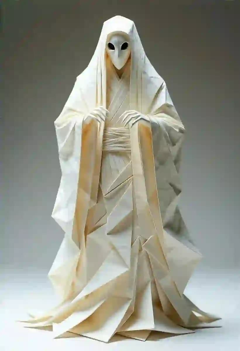 Origami Ghost Paper Sculpture