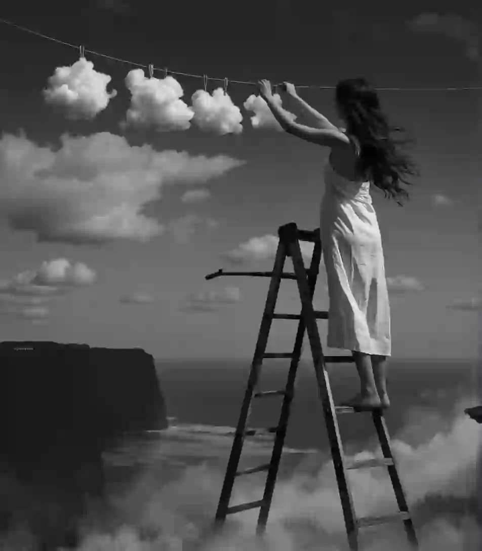 Somber Ladder Cloud Portrait