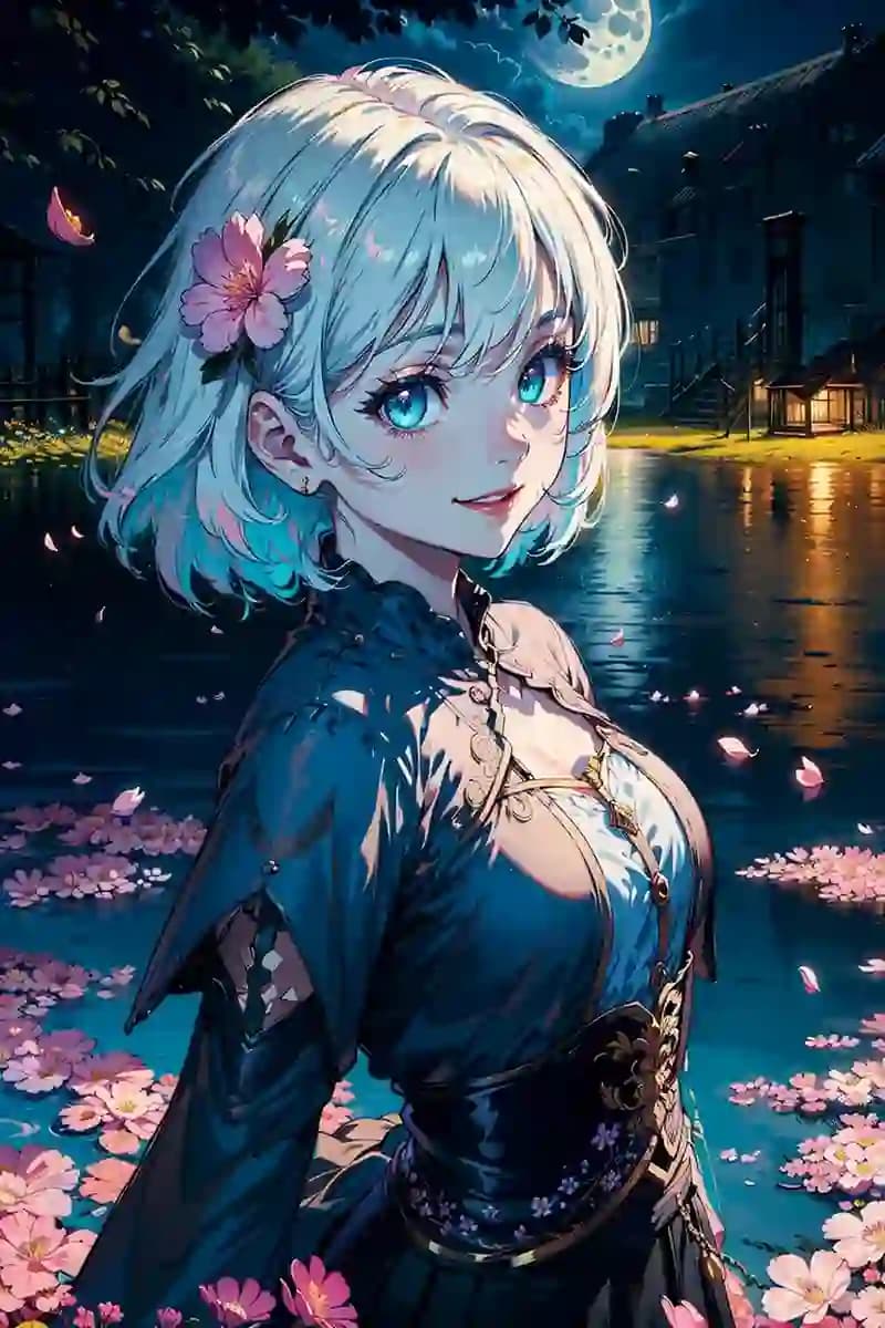 White-Haired Anime Girl