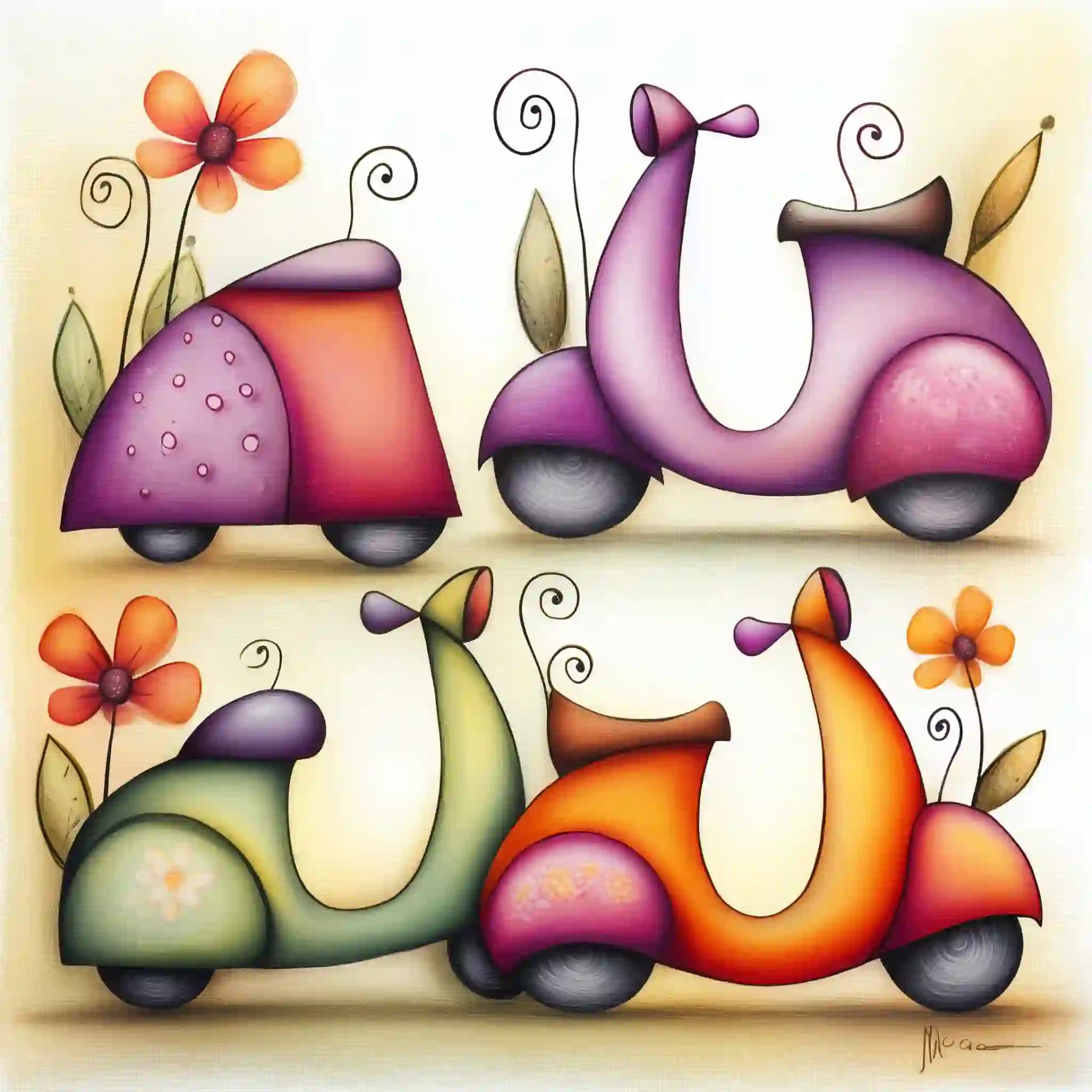 Whimsical Spring Scooters