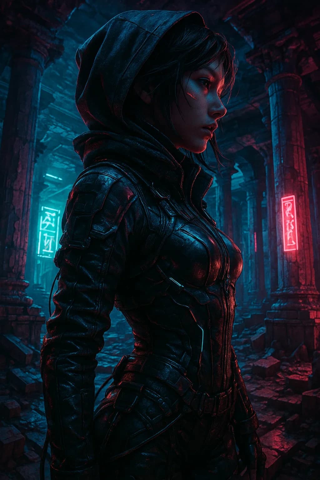 Cyberpunk Girl Portrait