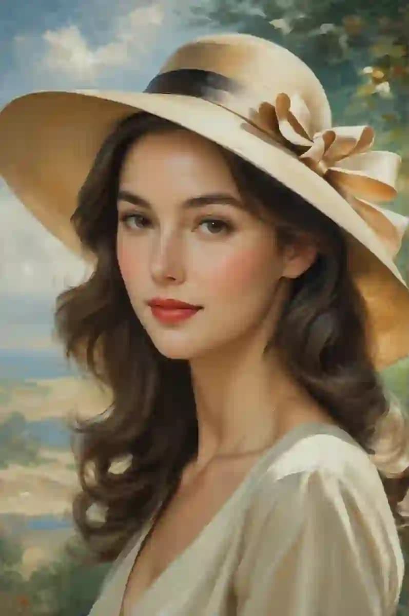 Refined Hat Portrait Study