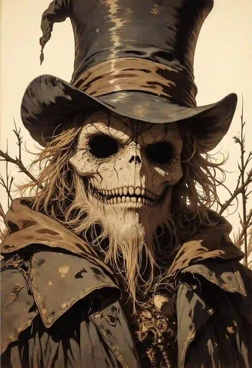 Dark Fantasy Scarecrow Painting