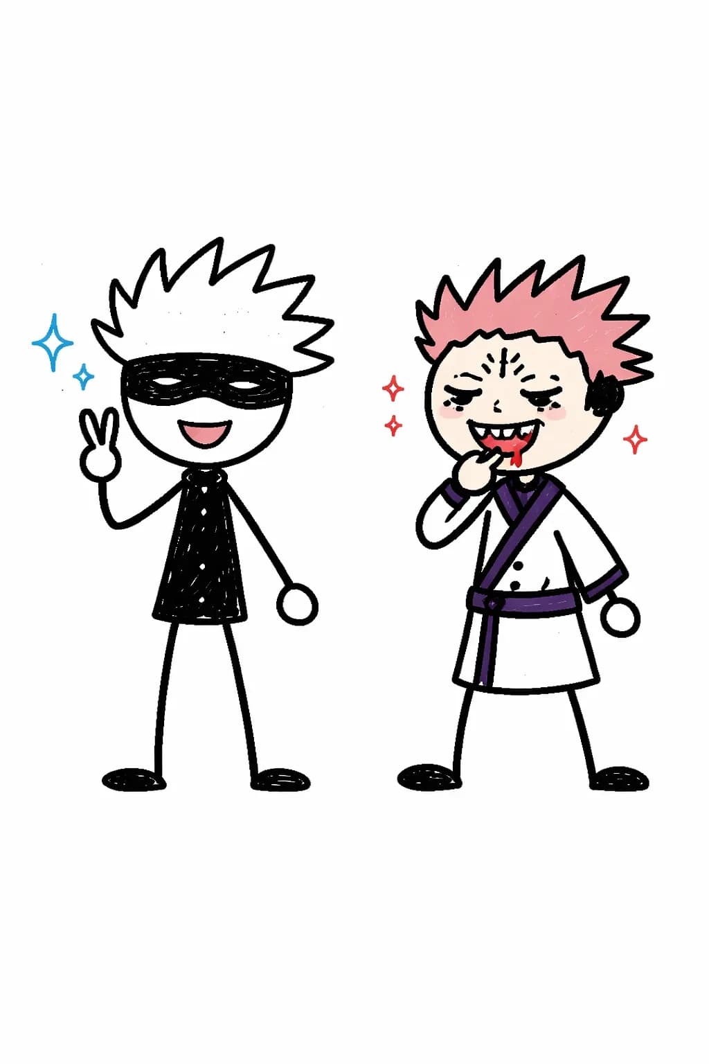 Gojo Sukuna Stickman Art