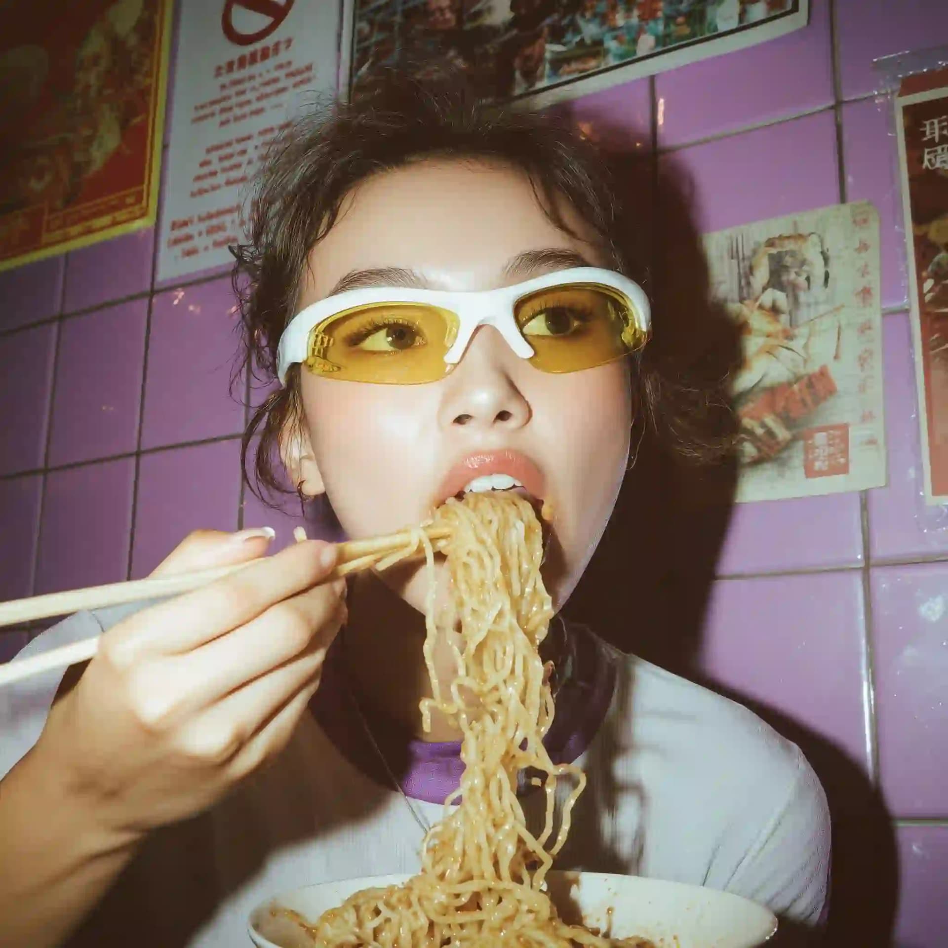 Y2K Street Noodle Portrait