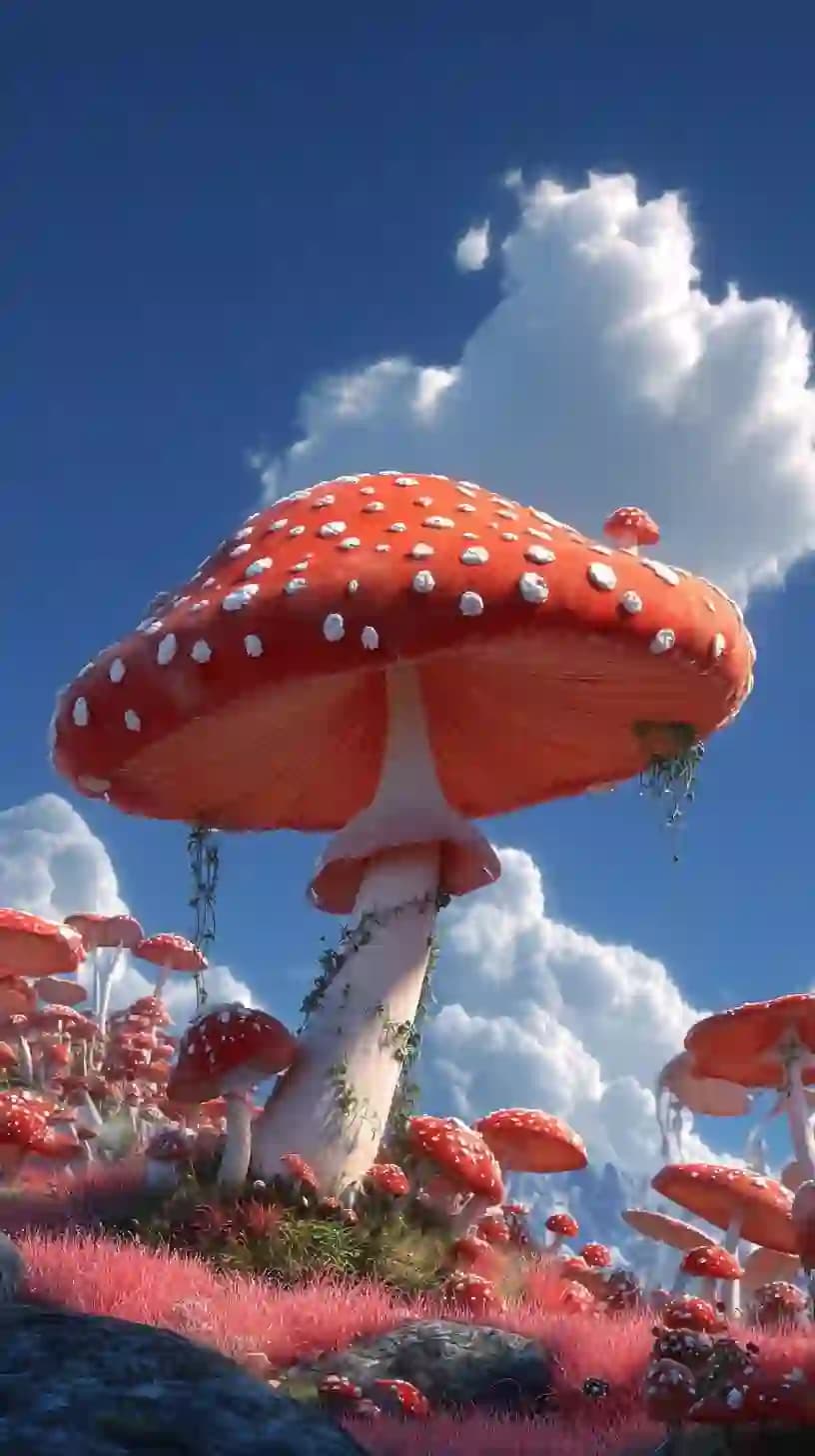 Pixar Style Mushroom Wonderland