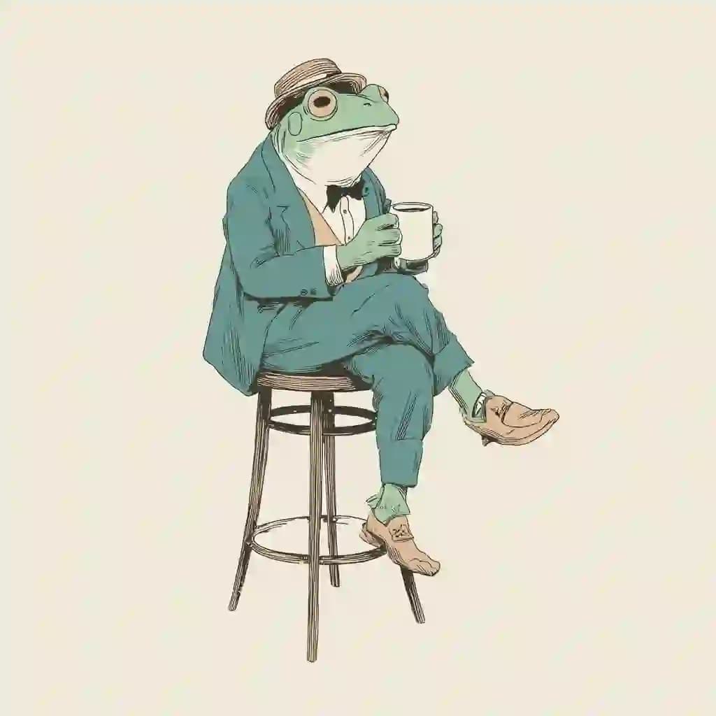 Vintage Frog Illustration