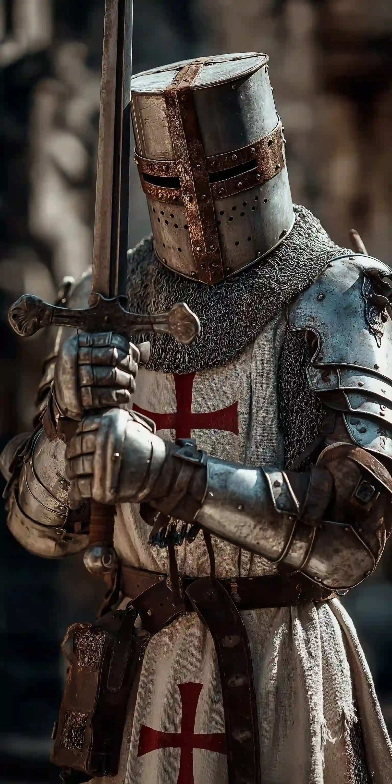 Templar Warrior Battle Illustration