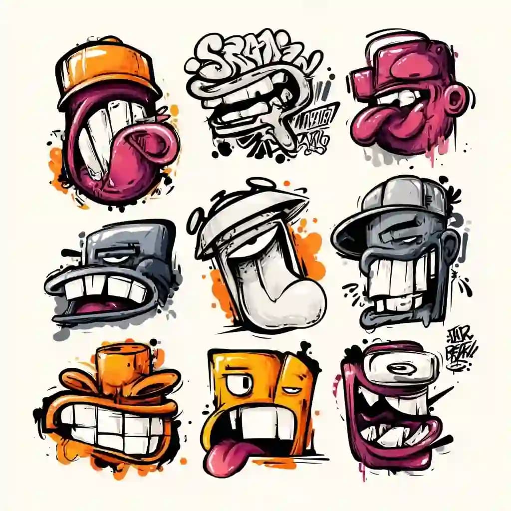 Graffiti Character Illustration for Apparel