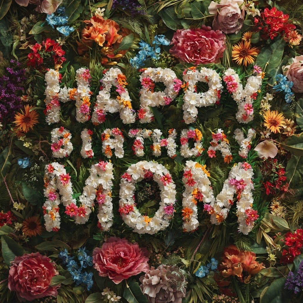 Birthday Garden Scene