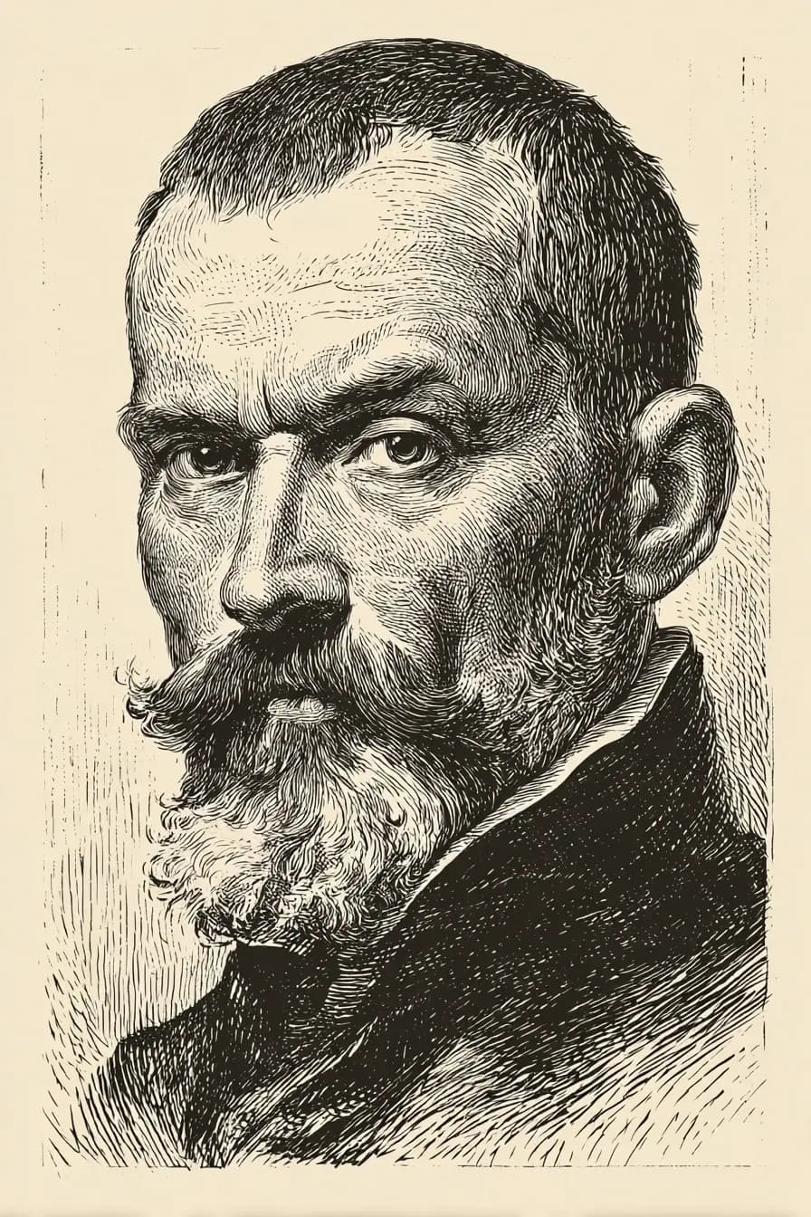 Vintage Engraving Portrait Style