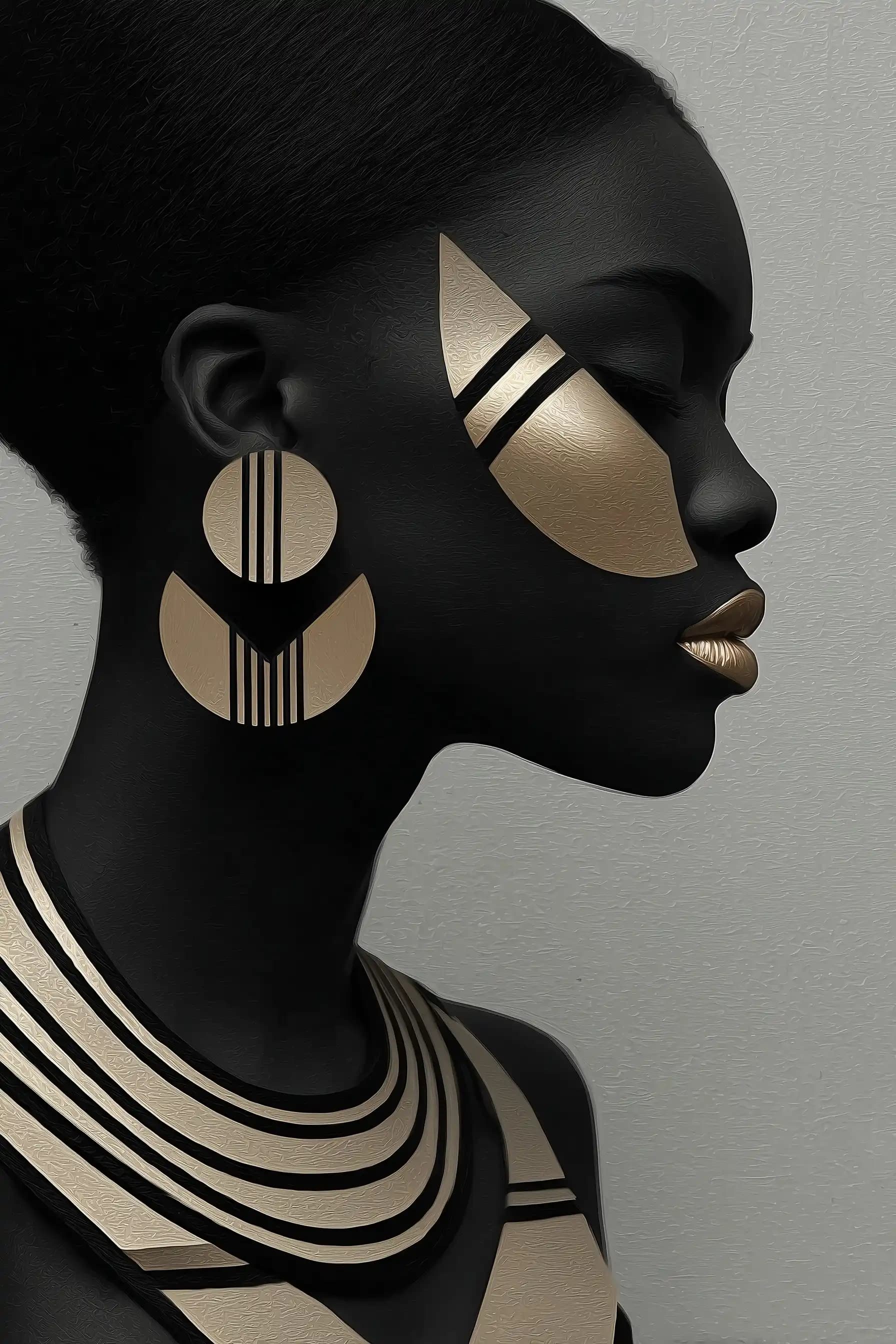 African Girl Cyberpunk Portrait