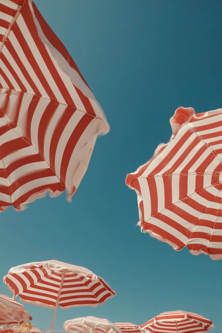 Beach Umbrellas Summer Scene
