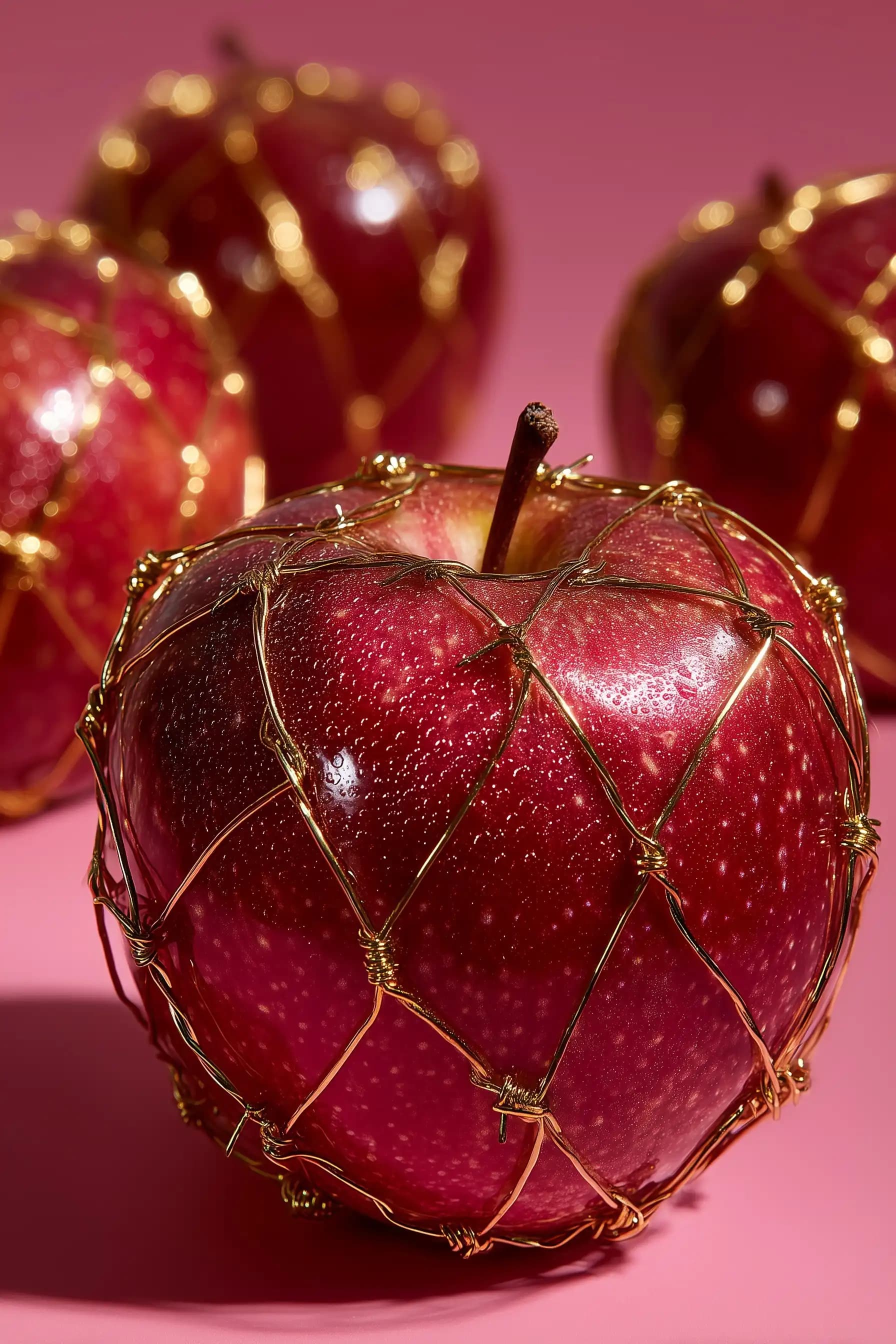 Apples with Golden Wire