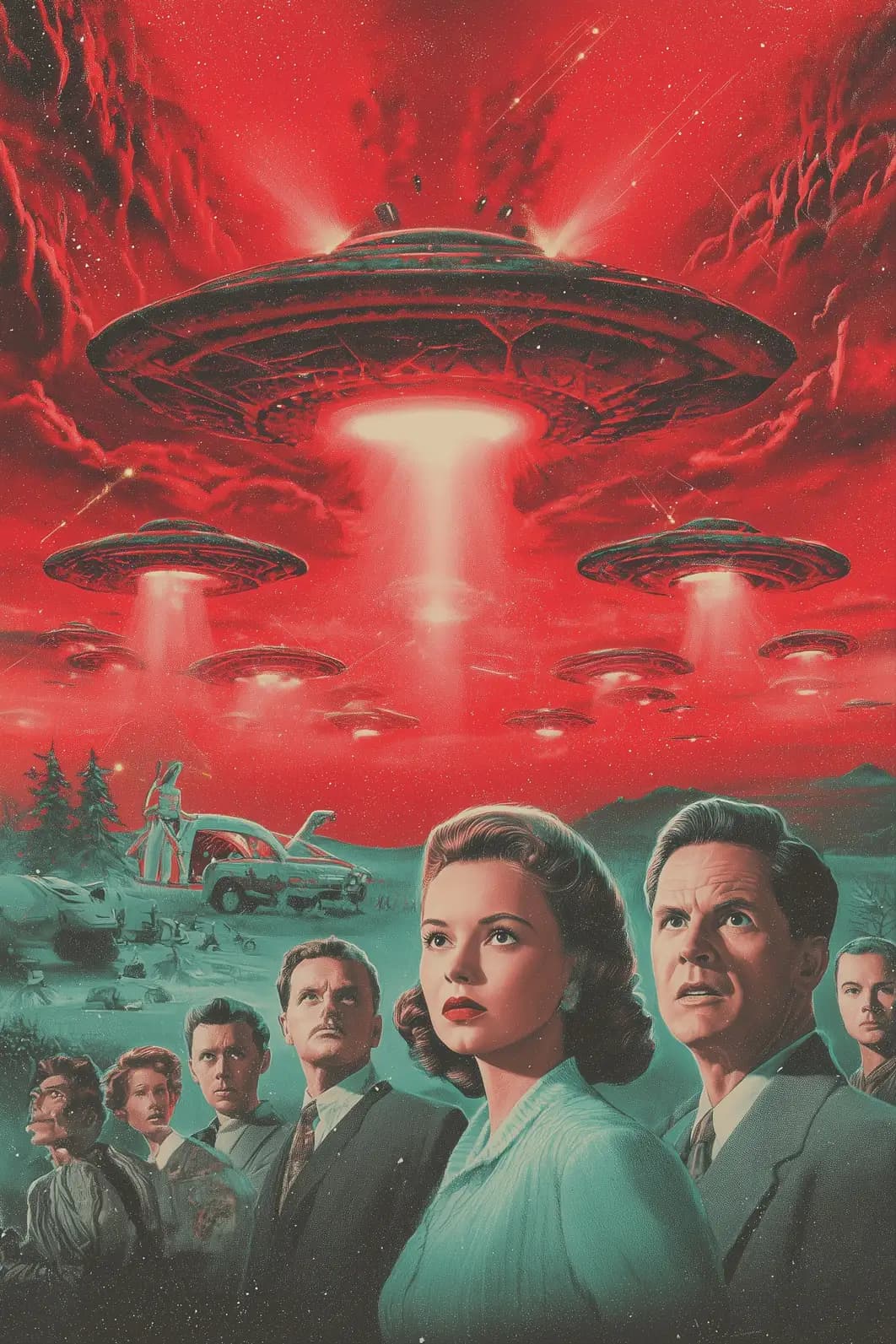 Retro Space Invader Poster