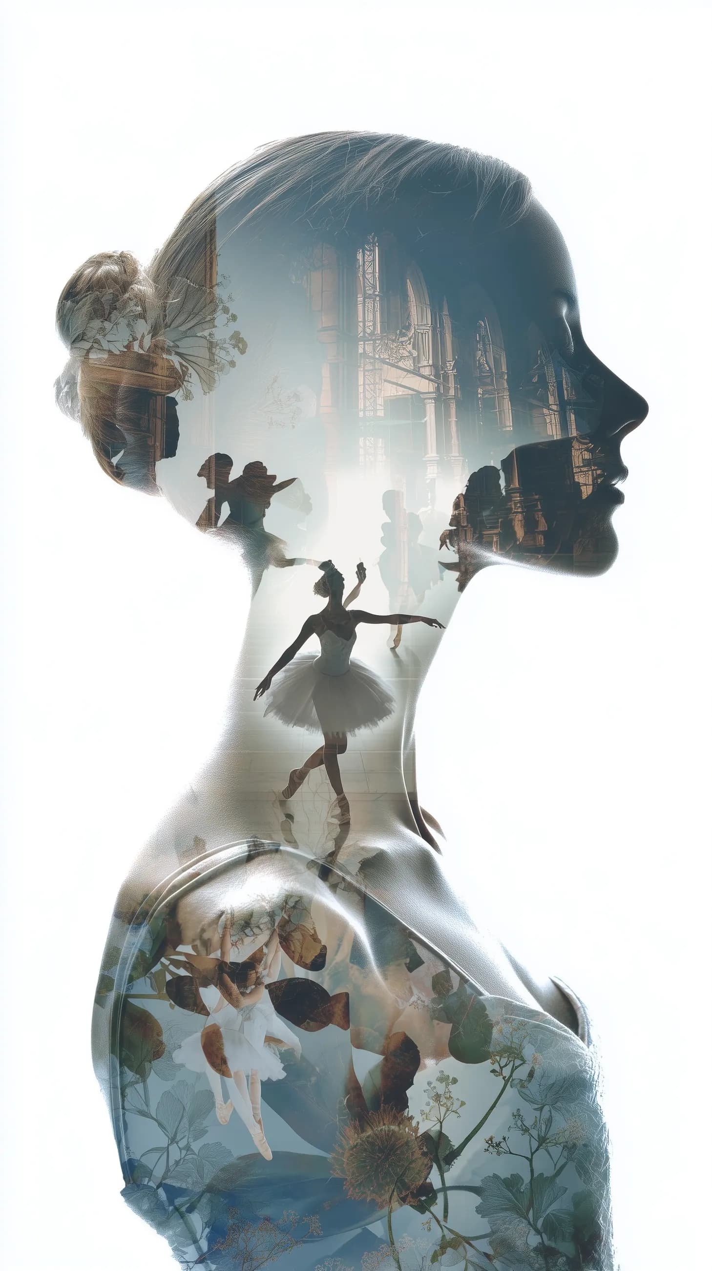 Ballerina Double Exposure
