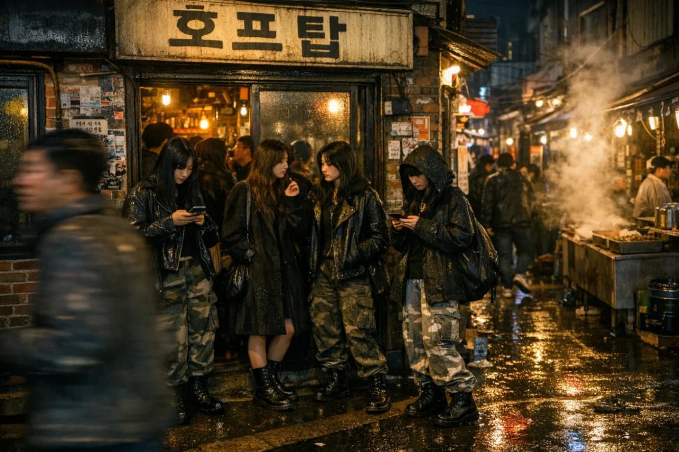Euljiro Night Street Scene