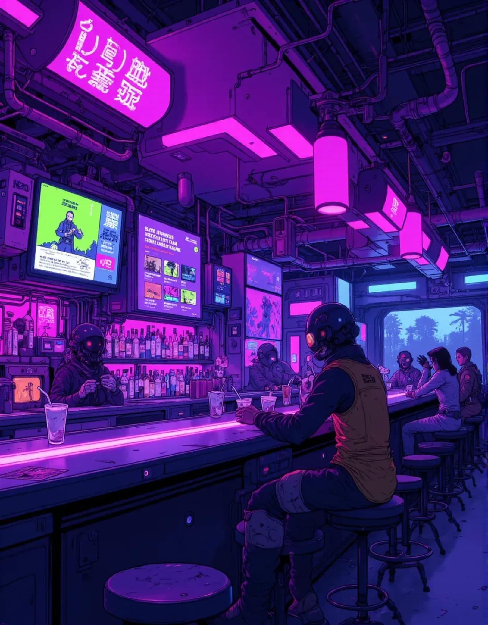 Cyberpunk Underground Bar