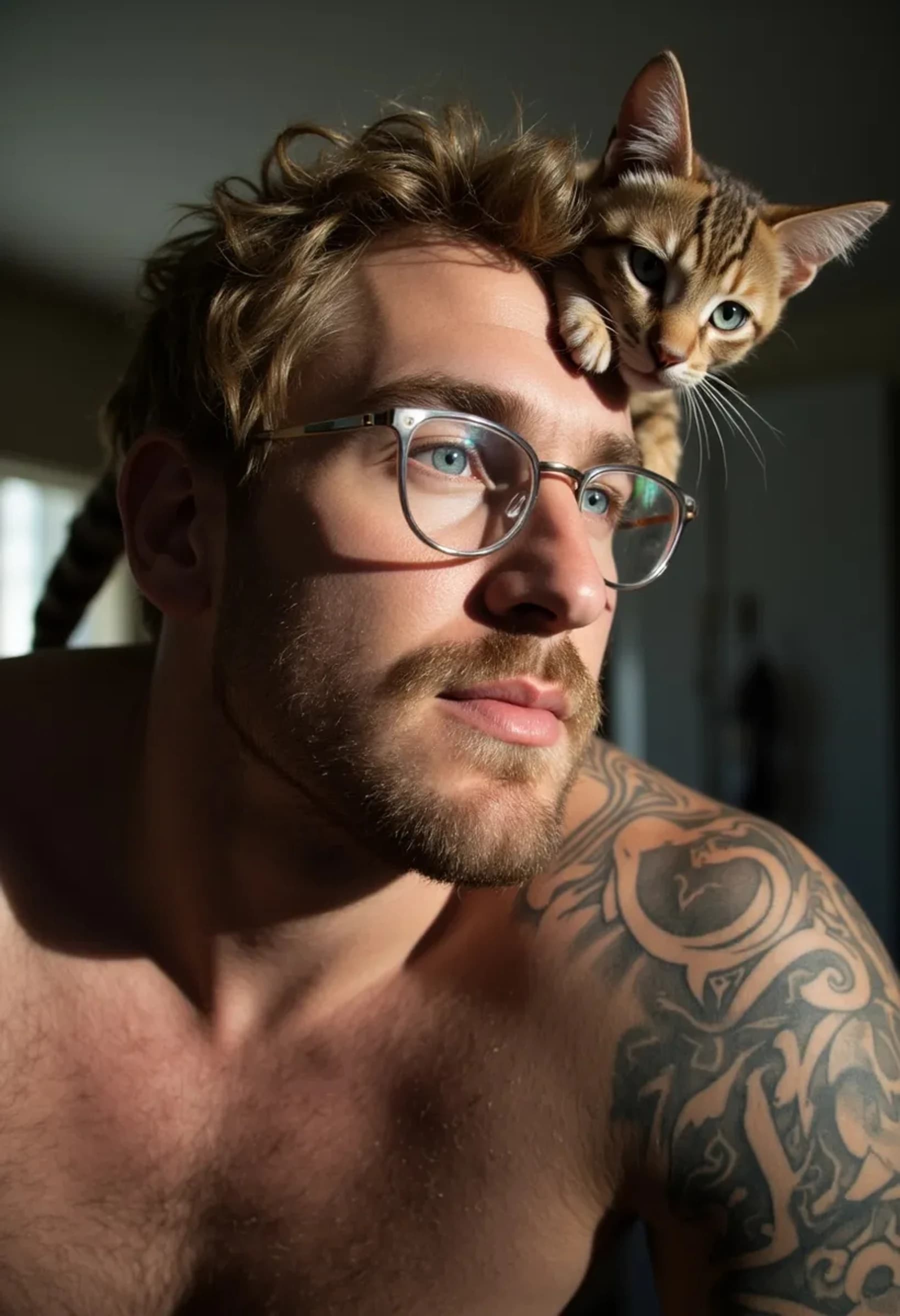 Morning Portrait with Pet