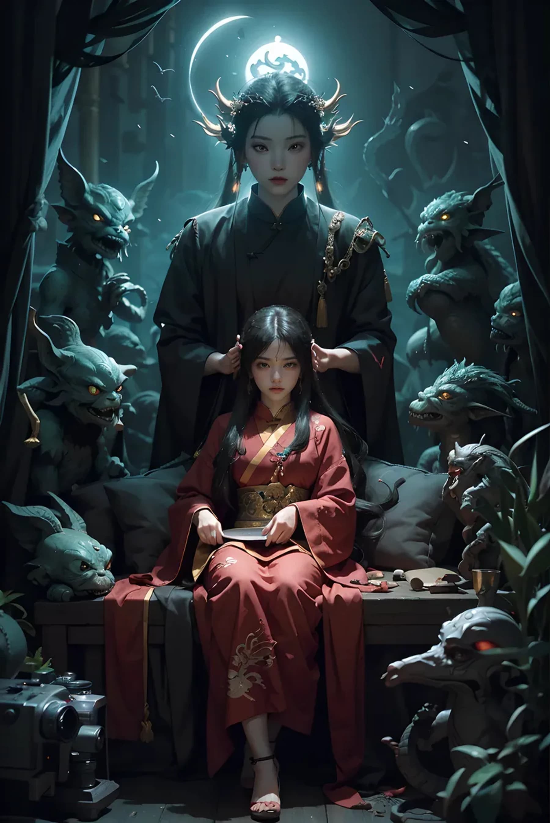 Buddhist Mythology with Mythical Creatures