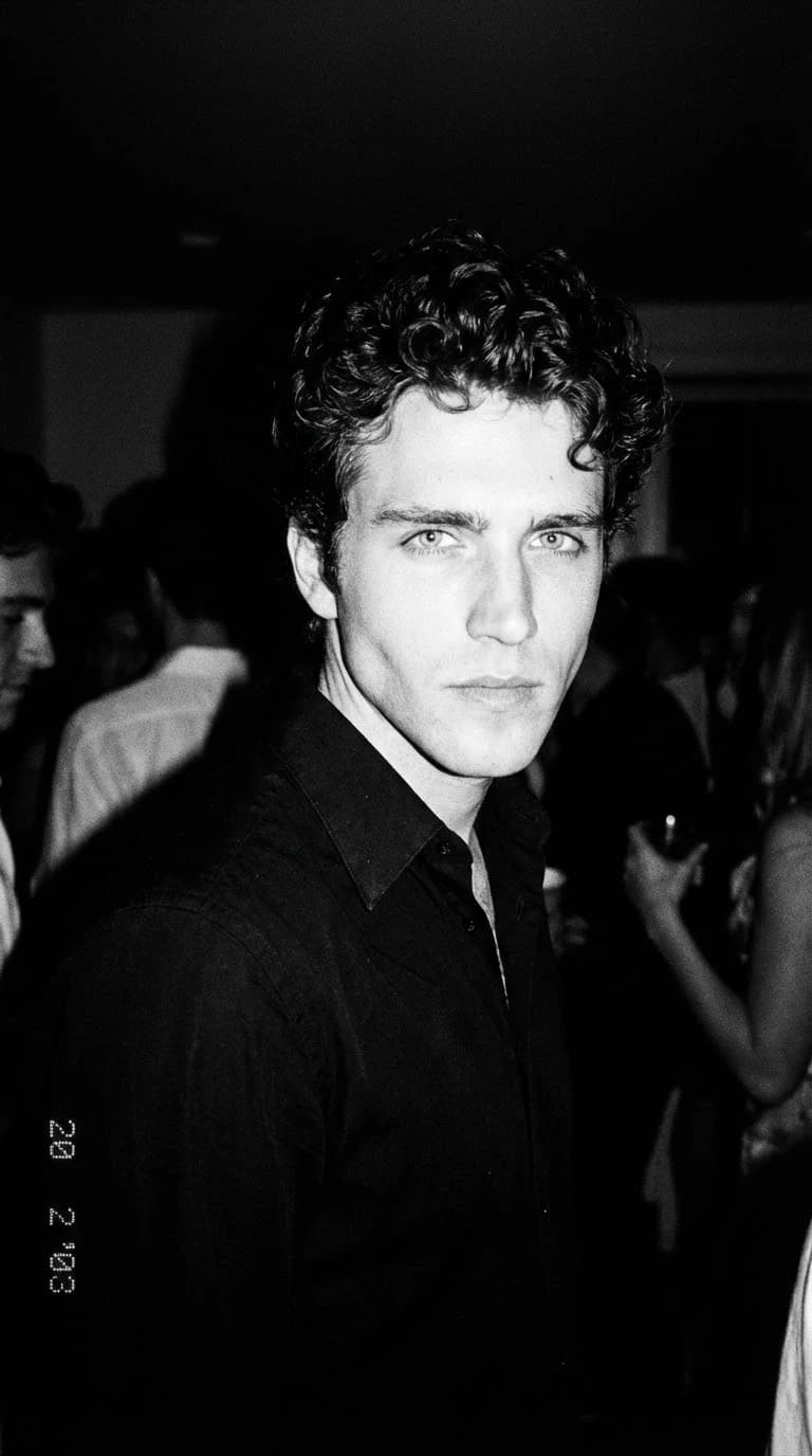 Black and White Portrait of a Young Man