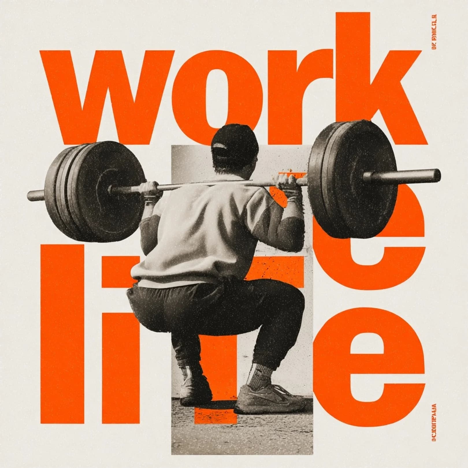 Minimalist Squat Workout Art