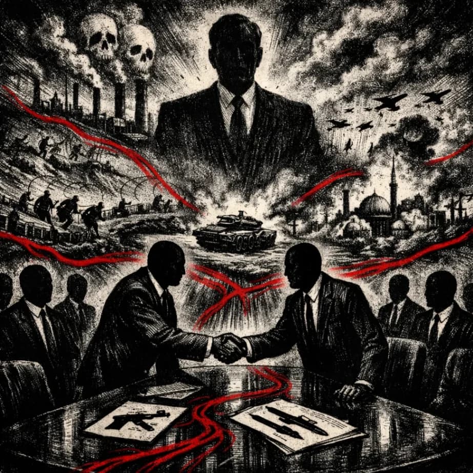 Dark Corporate War Scene