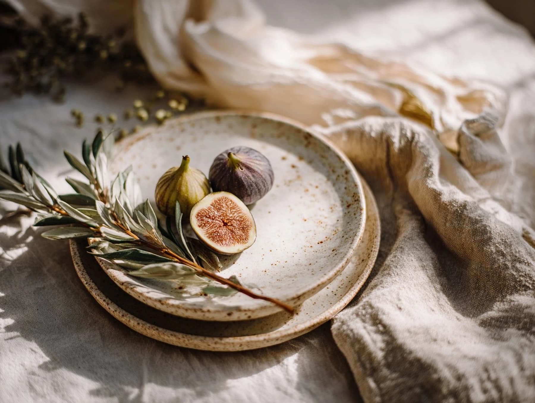 Ceramic Plate Lifestyle Composition
