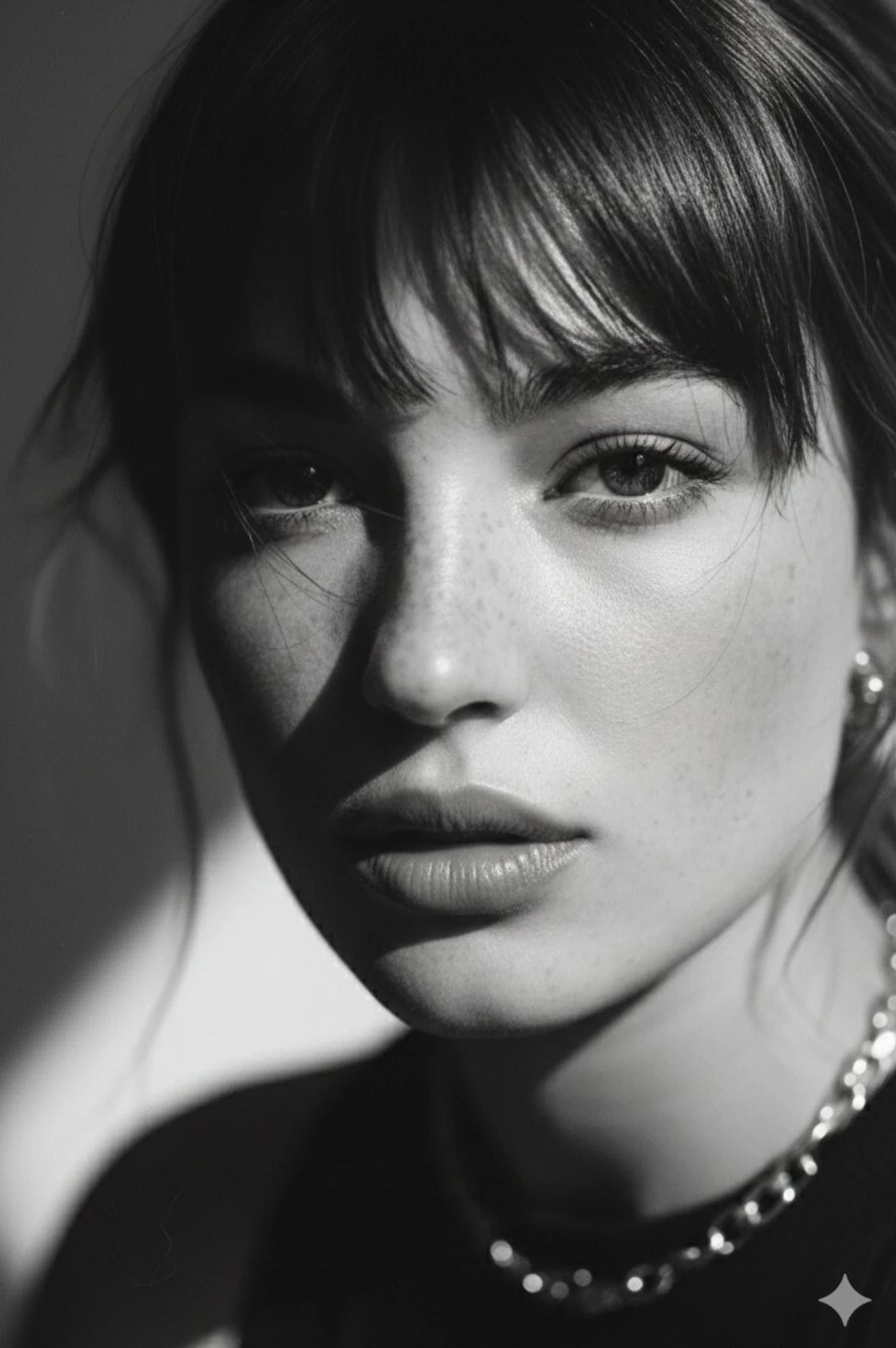 Dramatic Black and White Portrait