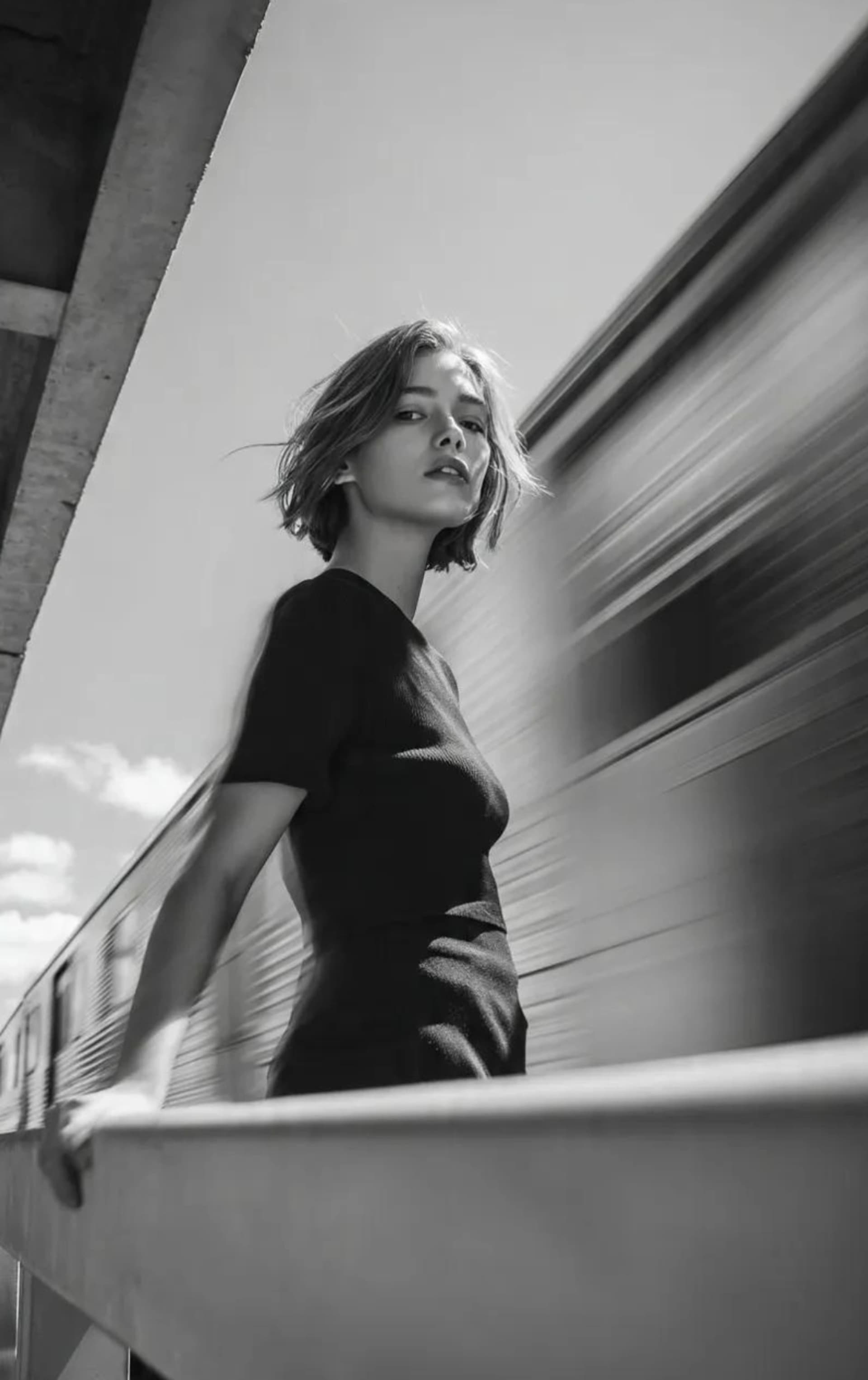 Cinematic Train Platform Portrait