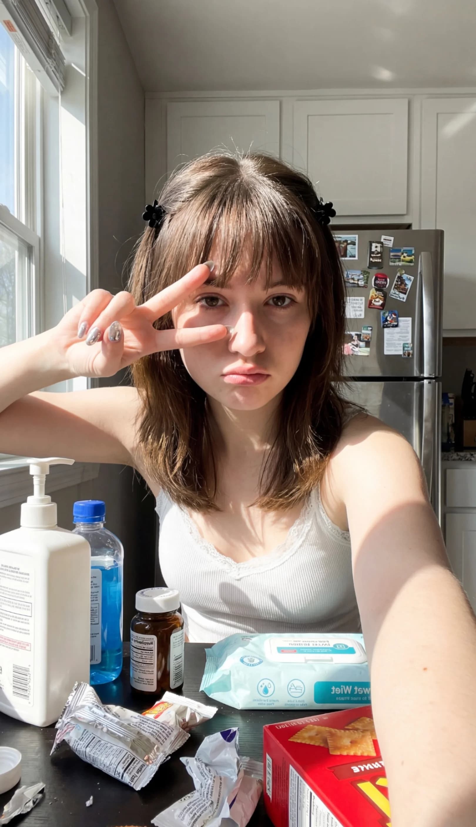 Selfie in Messy Kitchen