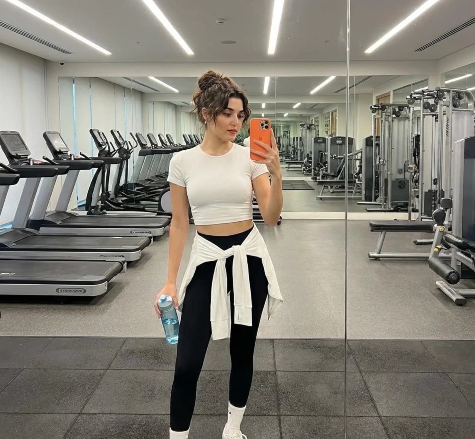 Photorealistic Gym Mirror Selfie