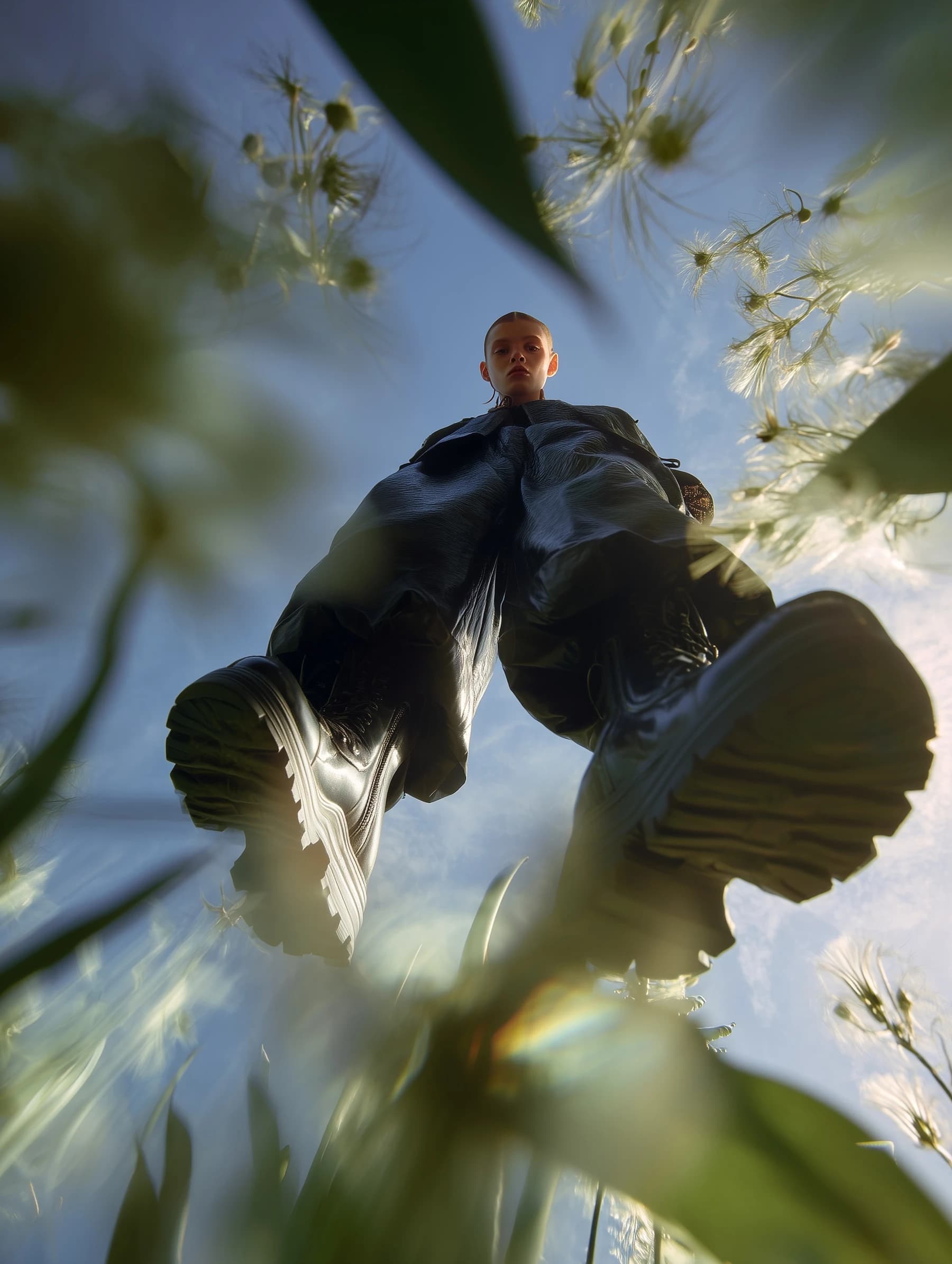 Levitating Model Fashion Shot