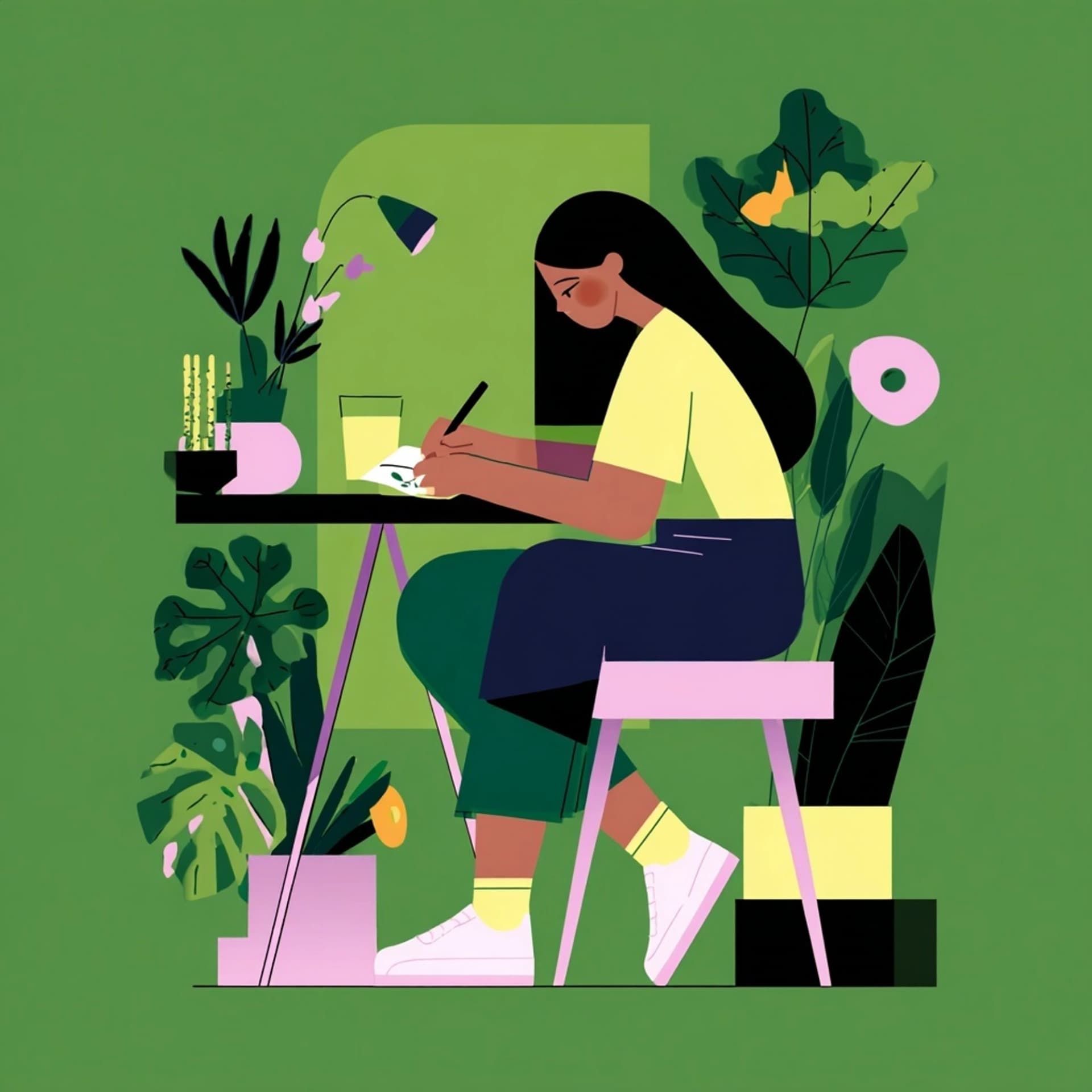 Cozy Workspace Illustration