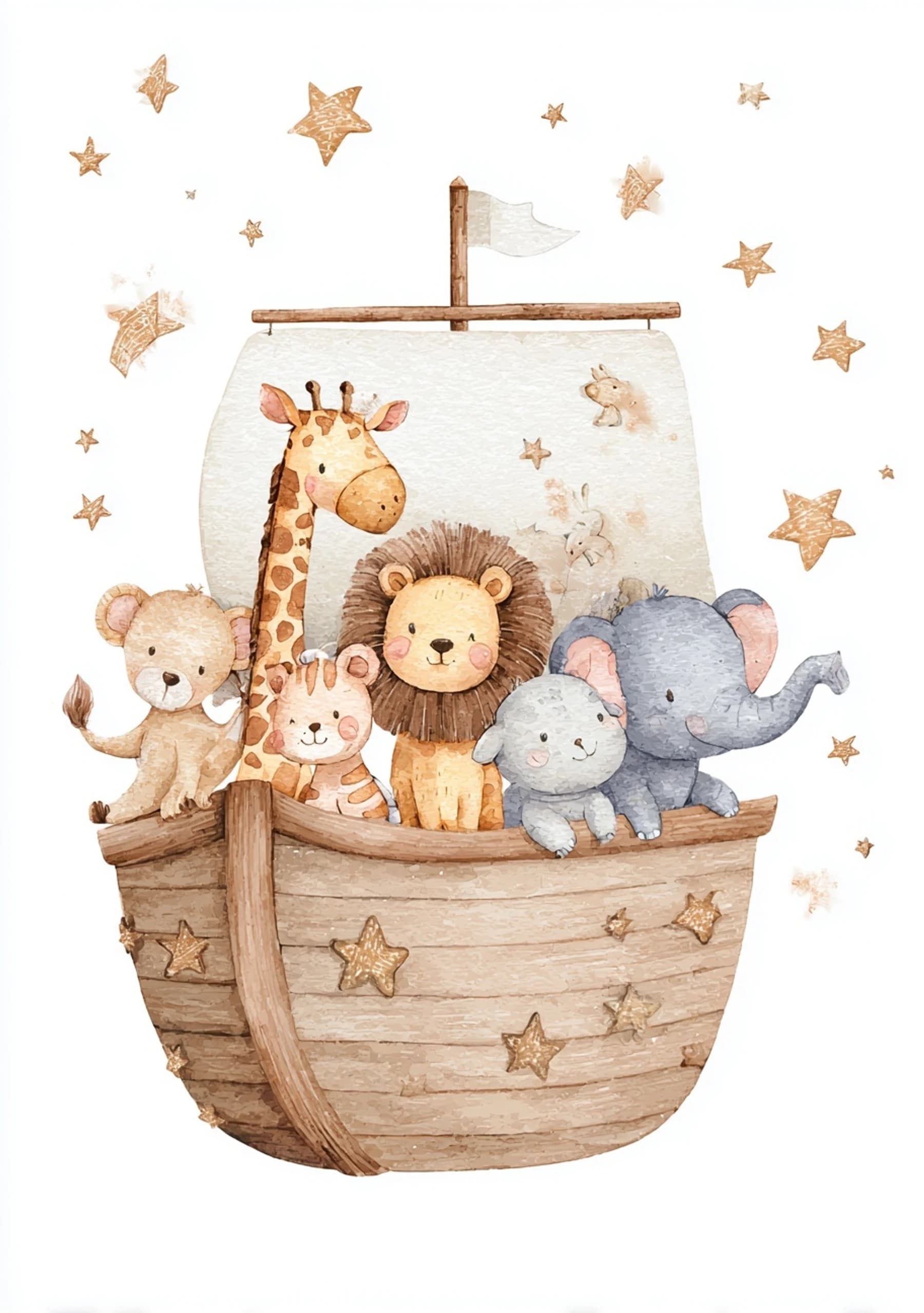 Cute Noah's Ark Nursery Clipart