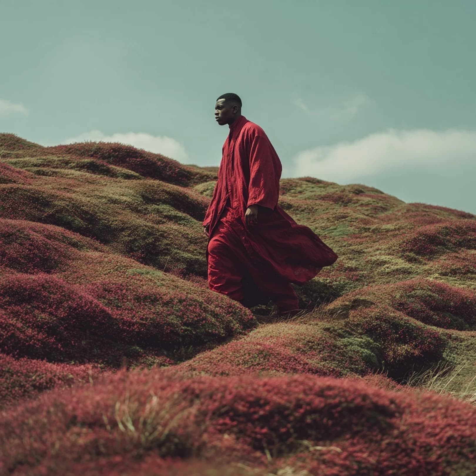 Red Robe Fashion Editorial