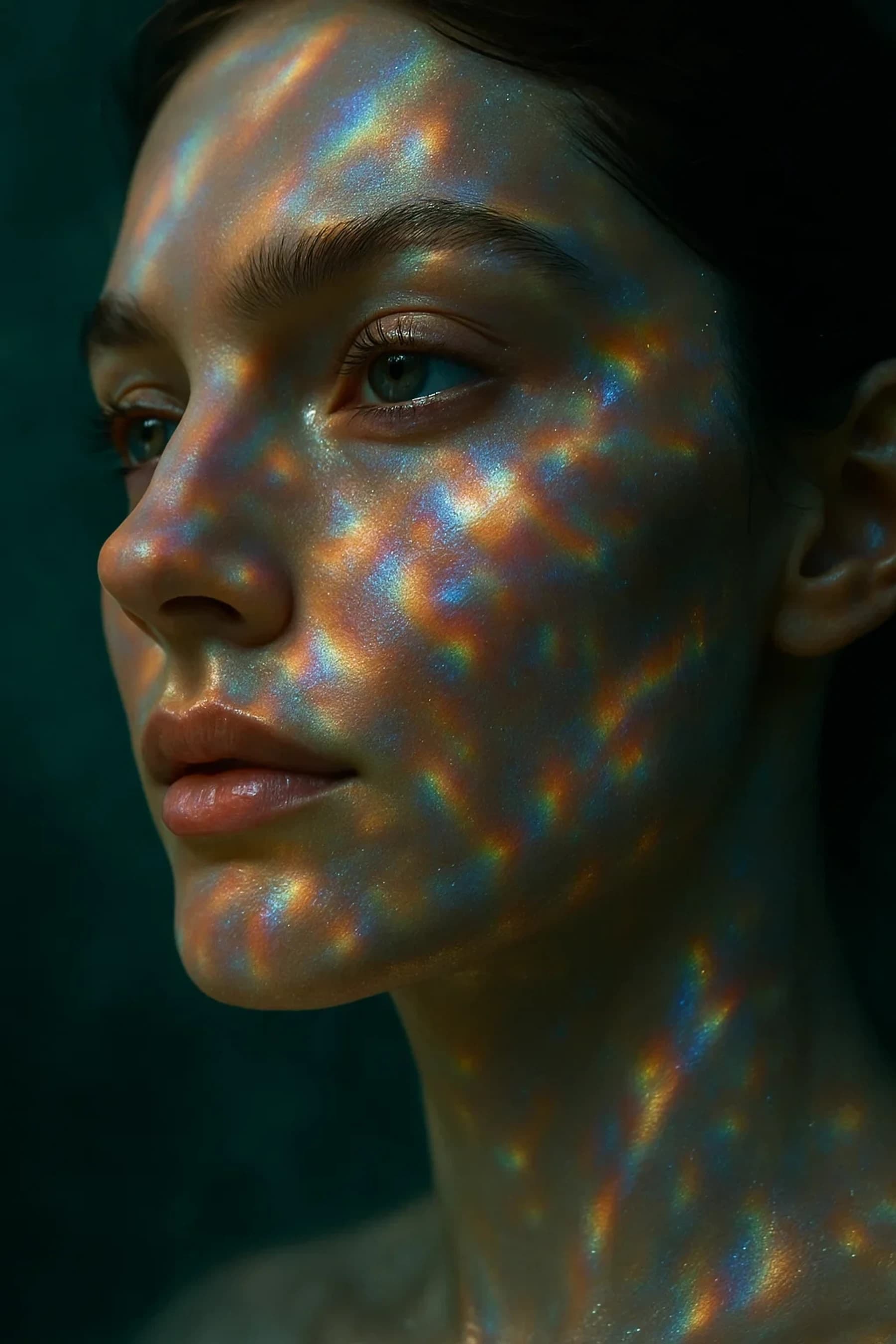 Mystical Emerald Portrait Closeup