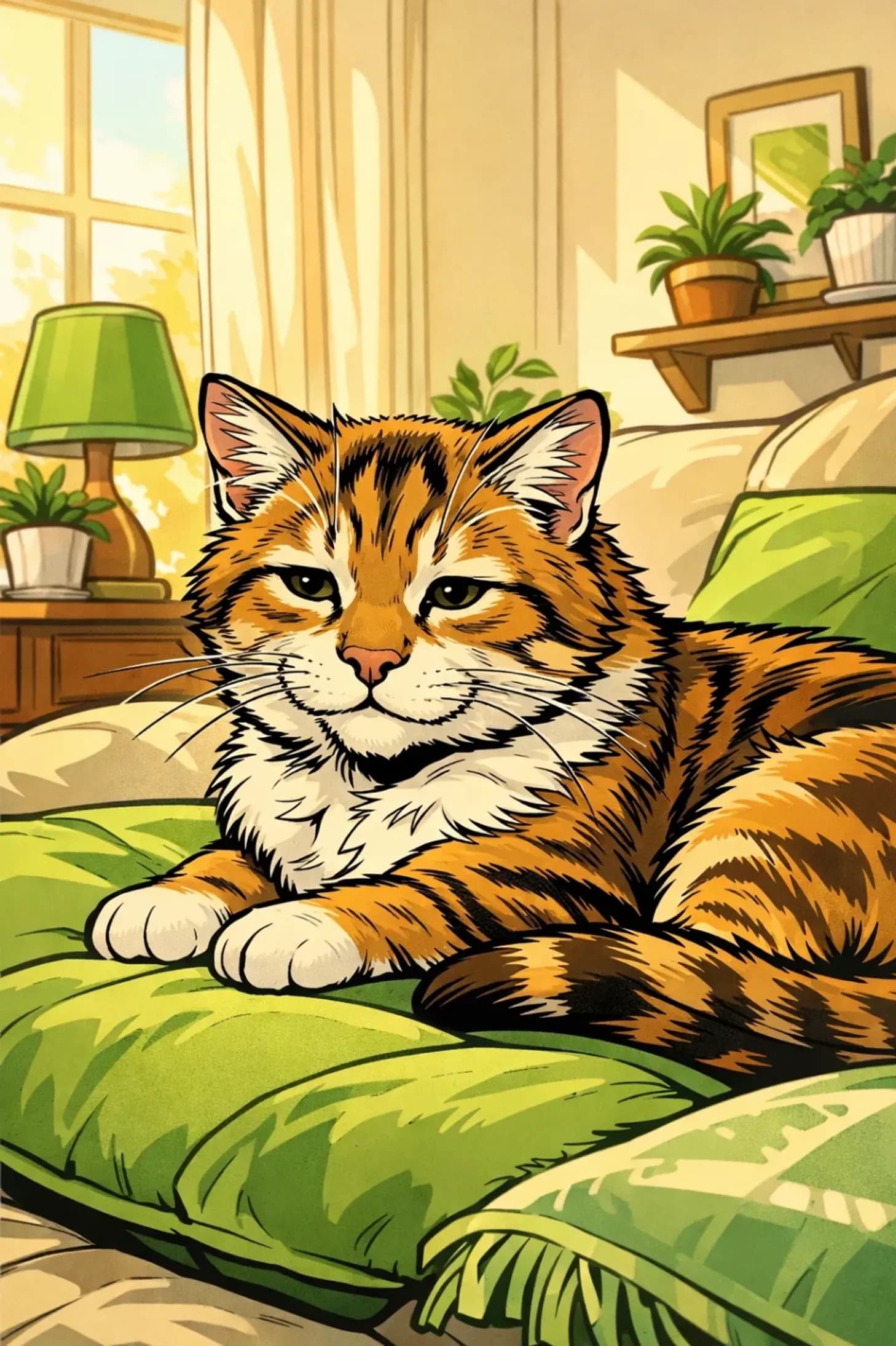 Cozy Comic Animal Portrait