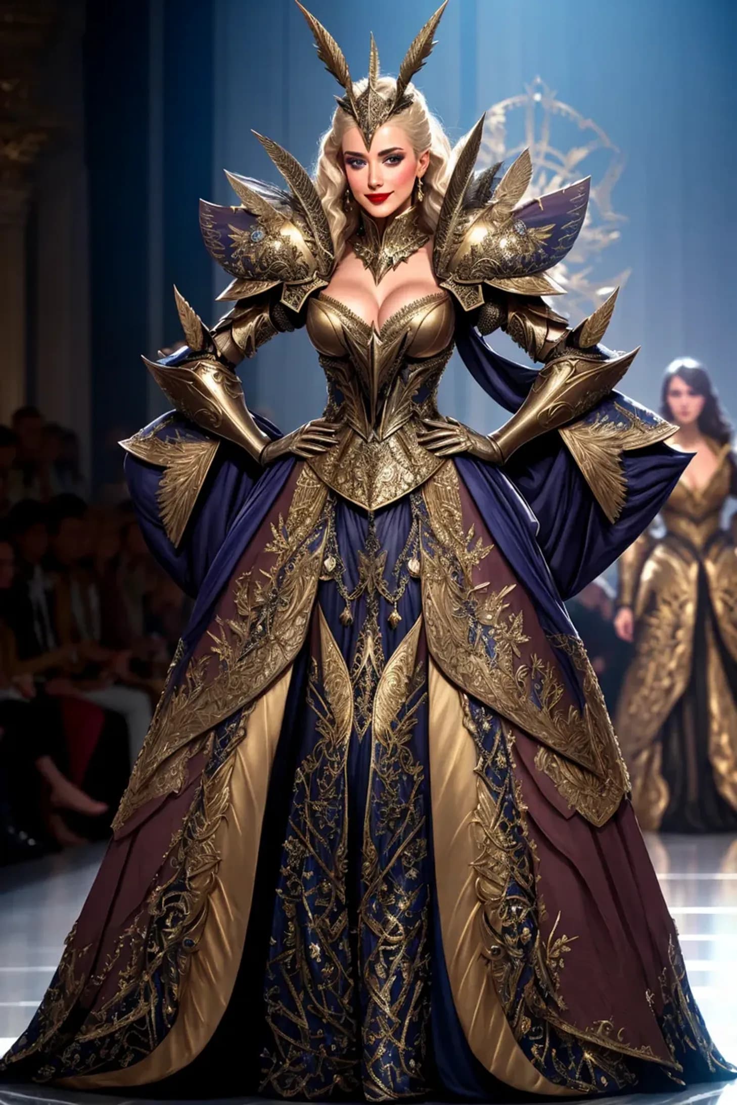 Haute Couture Moth Knight Portrait
