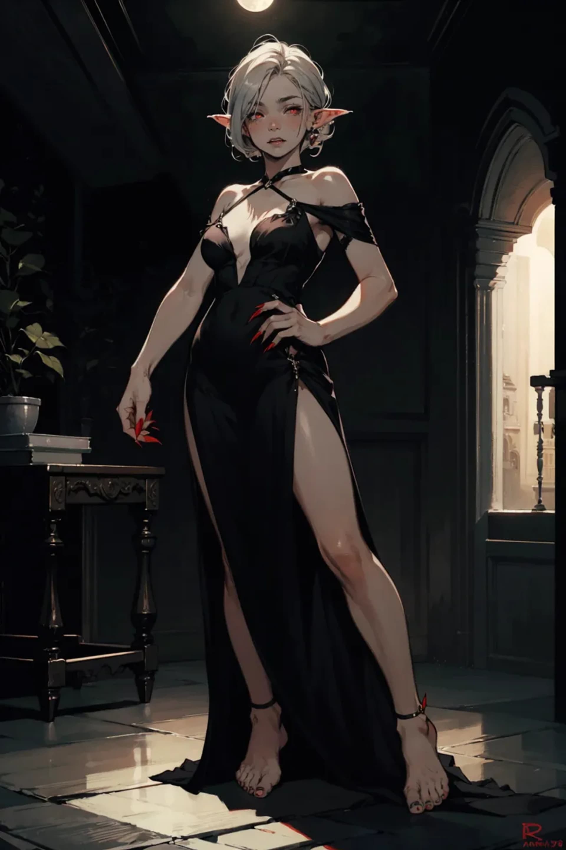 Moody Vampire Girl Portrait