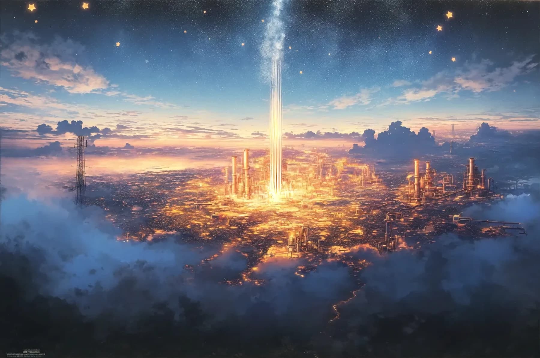 Epic Floating Kingdom Landscape
