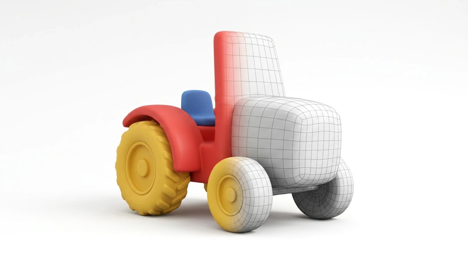 Minimalist Tractor 3D Model