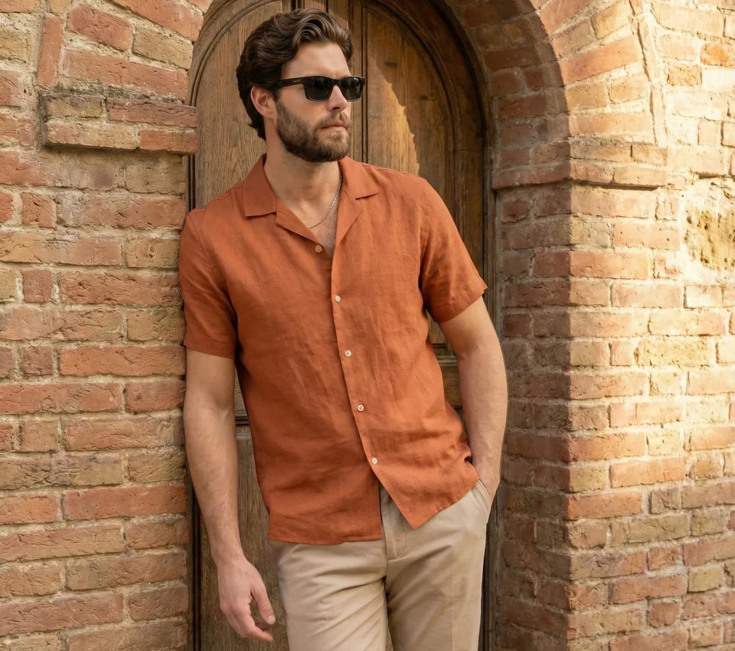 Stylish Man Portrait in Warm Daylight